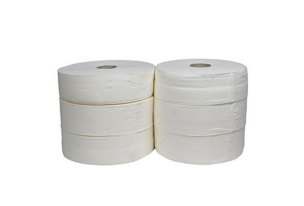 Toaletní papír Jumbo 2vrstvý, 28 cm, 280 m, 100% bílá, 6 rolí