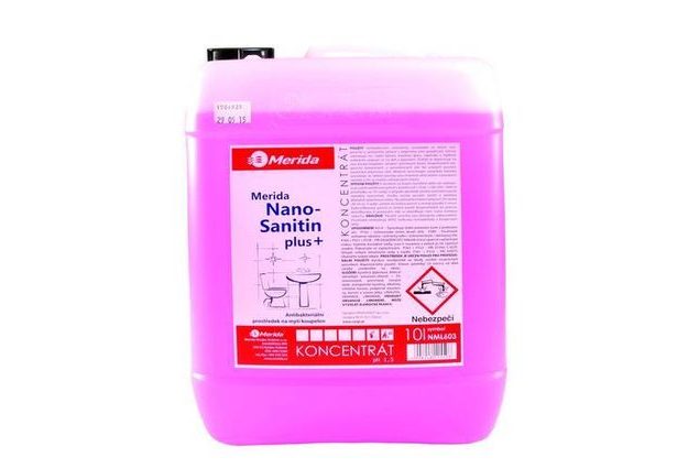 Čisticí prostředek na koupelny Merida Nano Sanitin, 10 l