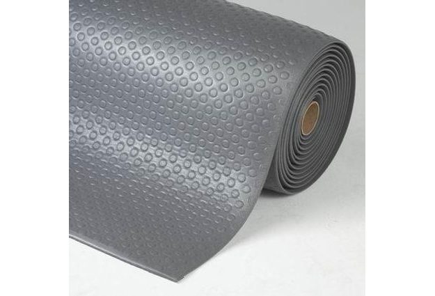 Protiúnavová průmyslová rohož s bublinkovým povrchem, šířka 90 cm, metrážová, šedá