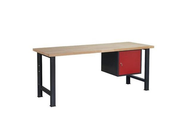 Dílenský stůl Weld 1P, 84 x 200 x 80 cm, antracit