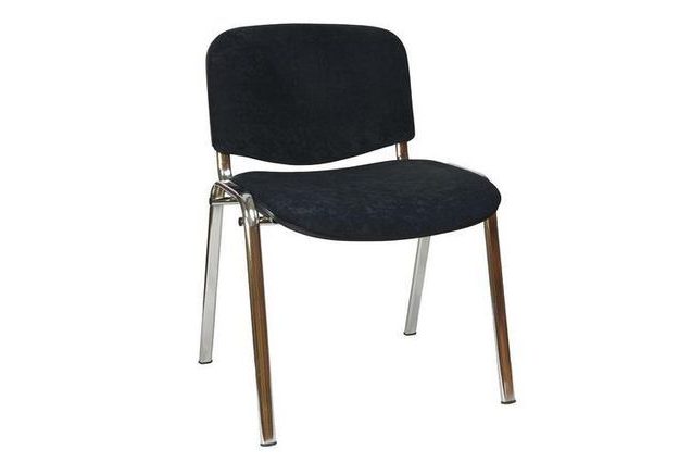 Konferenční židle ISO Velours Chrom, černá
