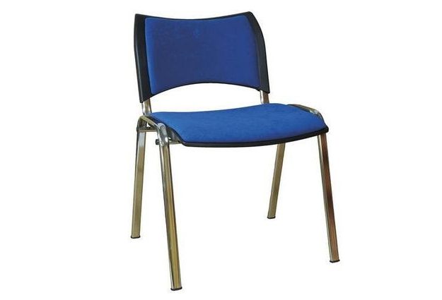 Konferenční židle Smart Chrom, modrá