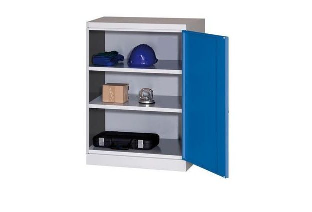 Dílenská skříň na nářadí, 104 x 80 x 50 cm, šedá/modrá