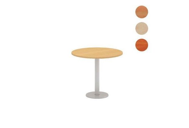 Konferenční stůl Alfa 400, 90 x 74,2 cm, deska kruh, dezén bílá, RAL9022