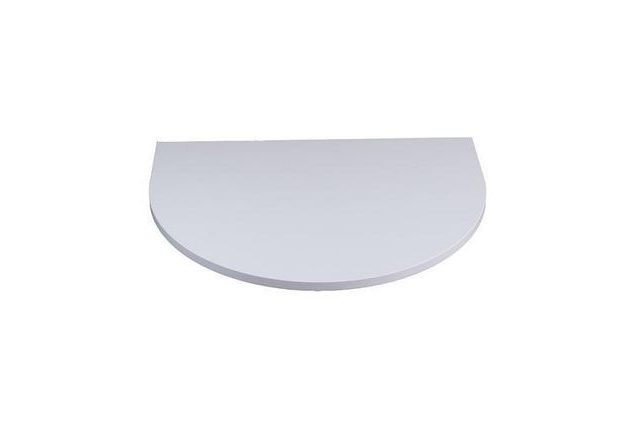 Deska jednacího stolu Combi, 80 x 60 cm, 1/2 kruh, šedá