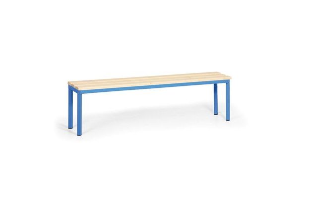 Šatní lavice, smrkové dřevo/modrá - 1,5 m