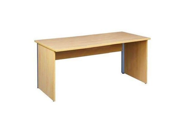 Kancelářský stůl Alfa 100, 180 x 80 x 73,5 cm, rovné provedení, dezén divoká hruška
