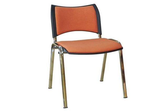 Konferenční židle Smart Chrom, oranžová
