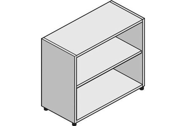 Střední široká skříň System, 86 x 86 x 45 cm, otevřená