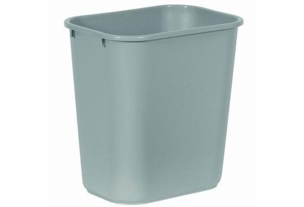 Plastový odpadkový koš Rubbermaid Soft, objem 27 l, šedá