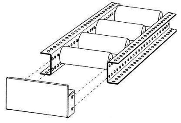 Koncový doraz pro paletové válečkové dopravníky šířky 220 mm