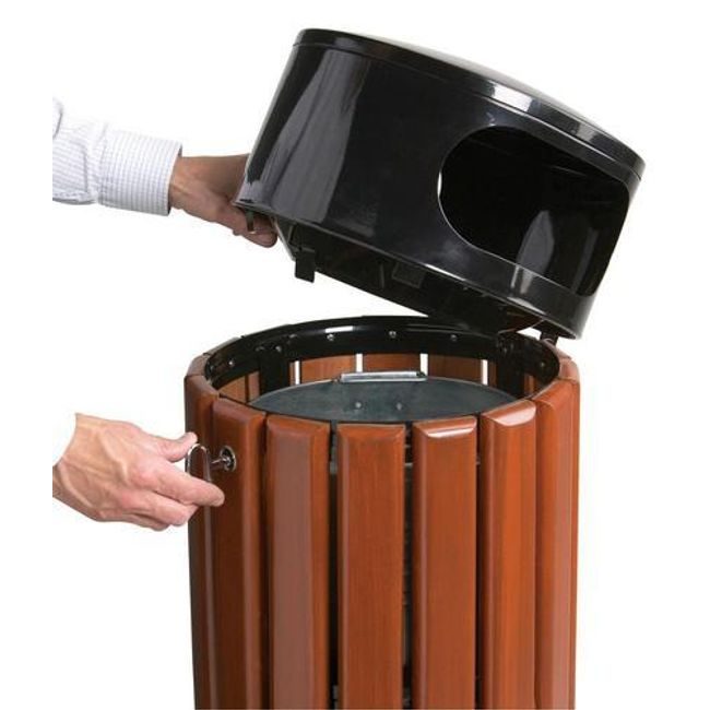 Ebal.cz - obalový materiál - Kovový venkovní odpadkový koš Lionel, 40 l -  Odpadkové koše - Nádoby na odpadky, Hygiena a úklid, Dům, kancelář a dílna
