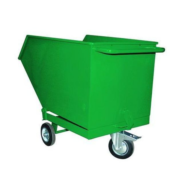 Pojízdný výklopný kontejner, objem 250 l, zelený
