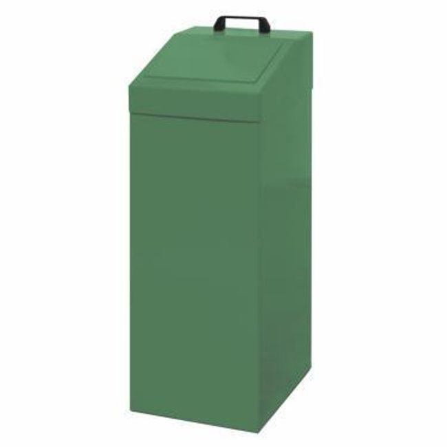 Ebal.cz - obalový materiál - Kovový odpadkový koš na tříděný odpad, objem 100  l, zelený - Nádoby a koše na tříděný odpad - Nádoby na odpadky, Hygiena a  úklid, Dům, kancelář a dílna