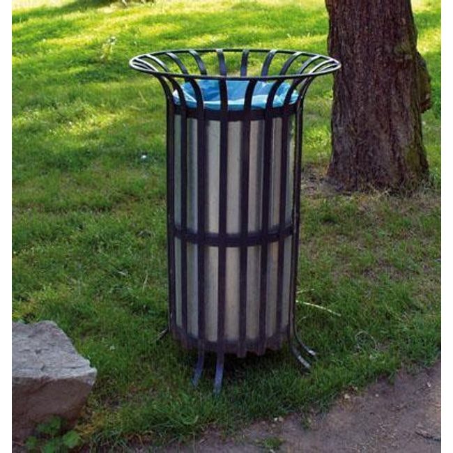 Ebal.cz - obalový materiál - Kovový venkovní odpadkový koš Count, objem 70  l - Odpadkové koše - Nádoby na odpadky, Hygiena a úklid, Dům, kancelář a  dílna