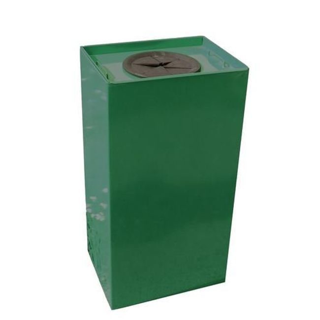 Ebal.cz - obalový materiál - Kovový odpadkový koš Unobox na tříděný odpad,  objem 100 l, zelený - Nádoby a koše na tříděný odpad - Nádoby na odpadky,  Hygiena a úklid, Dům, kancelář a dílna
