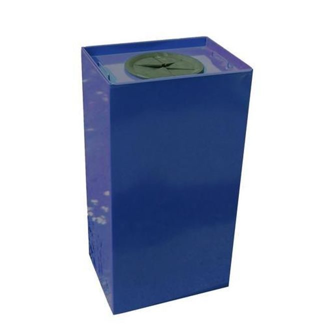 Ebal.cz - obalový materiál - Kovový odpadkový koš Unobox na tříděný odpad,  objem 100 l, modrý - Nádoby a koše na tříděný odpad - Nádoby na odpadky,  Hygiena a úklid, Dům, kancelář a dílna