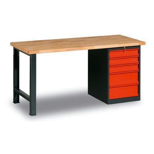 Dílenský stůl Weld 5Z, 84 x 170 x 68,5 cm, antracit