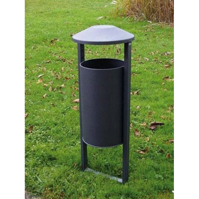 Ebal.cz - obalový materiál - Kovový venkovní odpadkový koš Roof II, objem  32 l - Odpadkové koše - Nádoby na odpadky, Hygiena a úklid, Dům, kancelář a  dílna