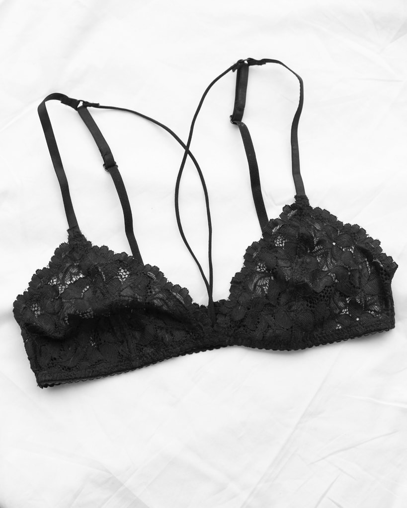 BE CHICK - Black lace bra Love BeChick ❤ - BeChick - Lace - Lingerie -  Bralettes, Lingerie