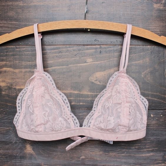New Fashionable Baby Pink Lace Bralette(