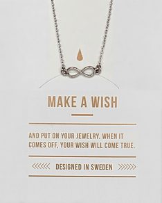 MAKE A WISH series: Silver Infinity Card Necklace