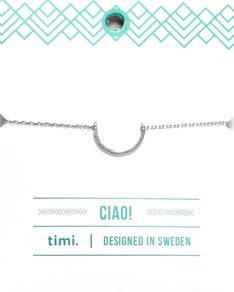 MAKE A WISH series: Silver Half Circle Card Bracelet