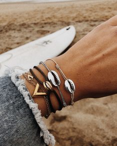 Náramek Silver Shell Simple bracelet