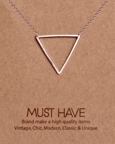 MUST HAVE series: Silver Triangle Pendant