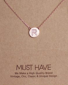 MUST HAVE series: Initial Rose Gold Necklace Letter R