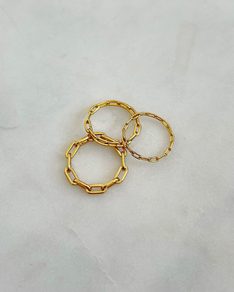 Set prstýnků Gold Chain