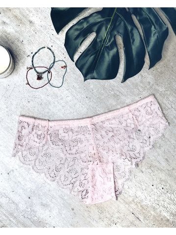 Pudrově růžové krajkové kalhotky Isla BeChick ❤