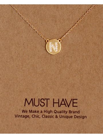 MUST HAVE series: Initial Gold Necklace Letter N