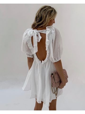 Bílé šaty BabyDoll BeChick ❤