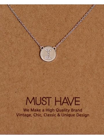 MUST HAVE series: Initial Silver Necklace Letter I