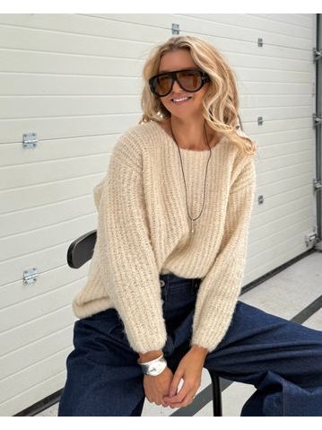 Krémový svetr Bubble BeChick ❤