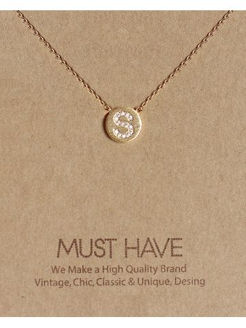 MUST HAVE series: Initial Gold Necklace Letter S