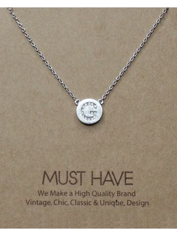 MUST HAVE series: Initial Silver Necklace Letter G