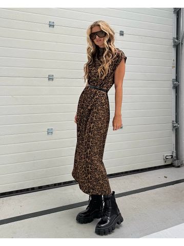 Leopardí maxi šaty Collar BeChick ❤