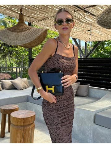 Leopardí Mesh Dot šaty BeChick ❤