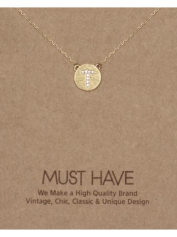 MUST HAVE series: Initial Gold Necklace Letter T