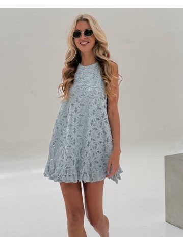 Baby Blue Flower Dress BeChick ❤