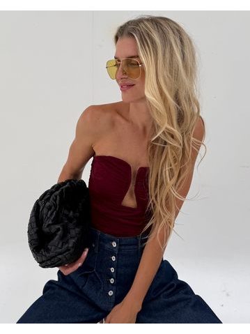 Vínový bodysuit Chérie BeChick ❤