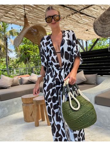 Leopardí kimono Black and White Bechick ❤