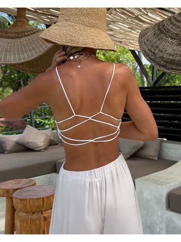 White Sports Bra Ella BeChick ❤
