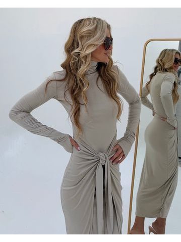 Cream Knotty BeChick Dress ❤