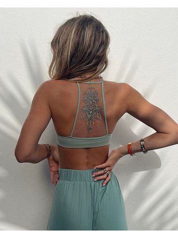 Mentolová podprsenka Tattoo Mesh Racerback BeChick ❤