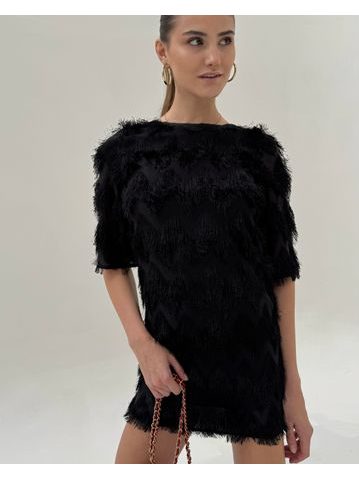 Černé šaty Fringe BeChick ❤