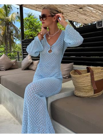 Baby blue šaty Sea Shell BeChick ❤