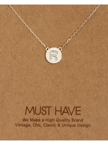 MUST HAVE series: Initial Silver Necklace Letter R